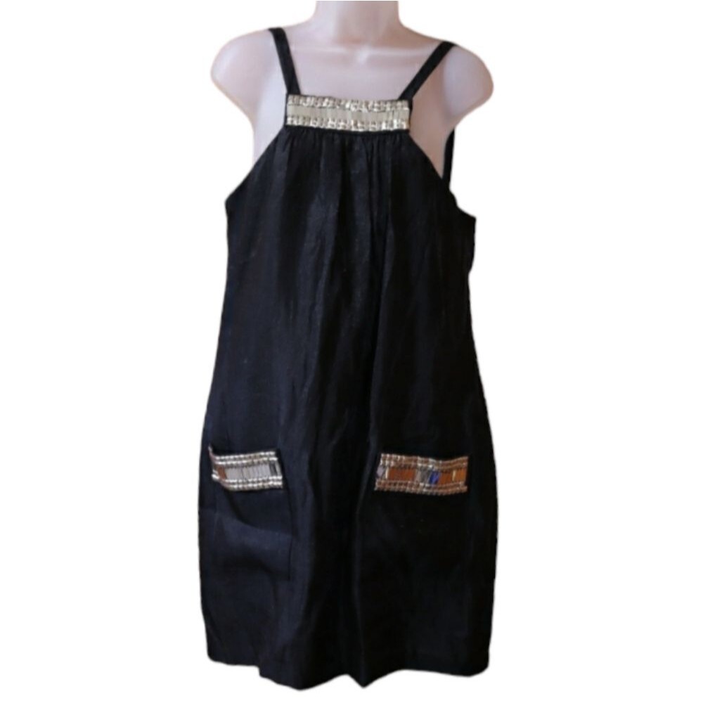 Alexia Admor Black Blingy Embellished Little Black Dress LG